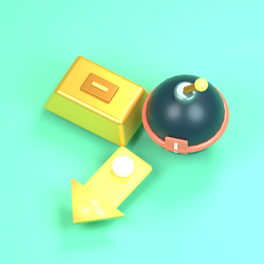 Gold, a bomb, and a conveyor switch